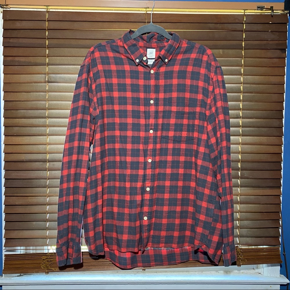 MENS REGULAR FIT XL PLAID SHIRT